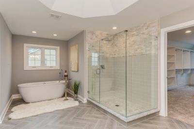 Modern Walk-in Shower with Glass Enclosure